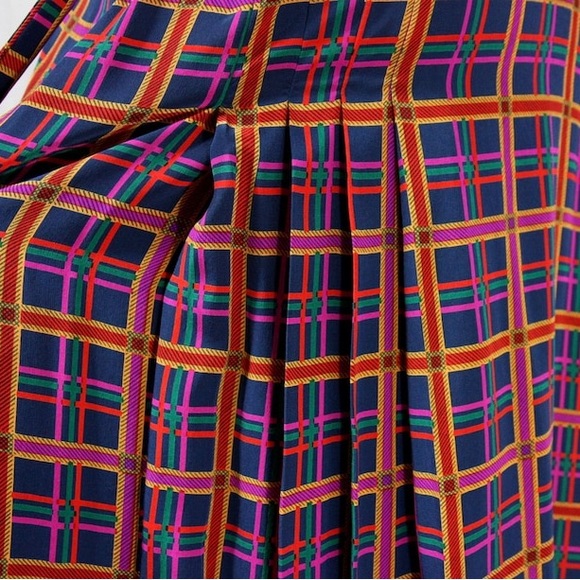 100% Silk Jack‎ Mulqueen Vintage Size 10 1970-1980 style dress jewel tones - Picture 6 of 6